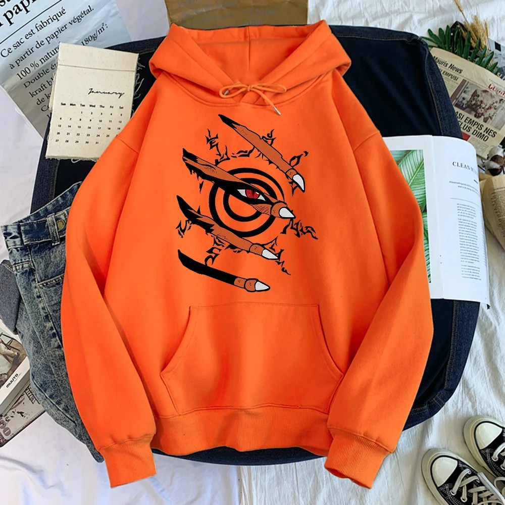 Anime Hoodie kazak Kurama baskı kazak kadın kazak erkekler moda boy Hoodies çocuk Boys kız giyim ceketler mont - Görsel 5