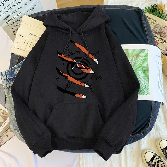 Anime Hoodie kazak Kurama baskı kazak kadın kazak erkekler moda boy Hoodies çocuk Boys kız giyim ceketler mont - Görsel 8