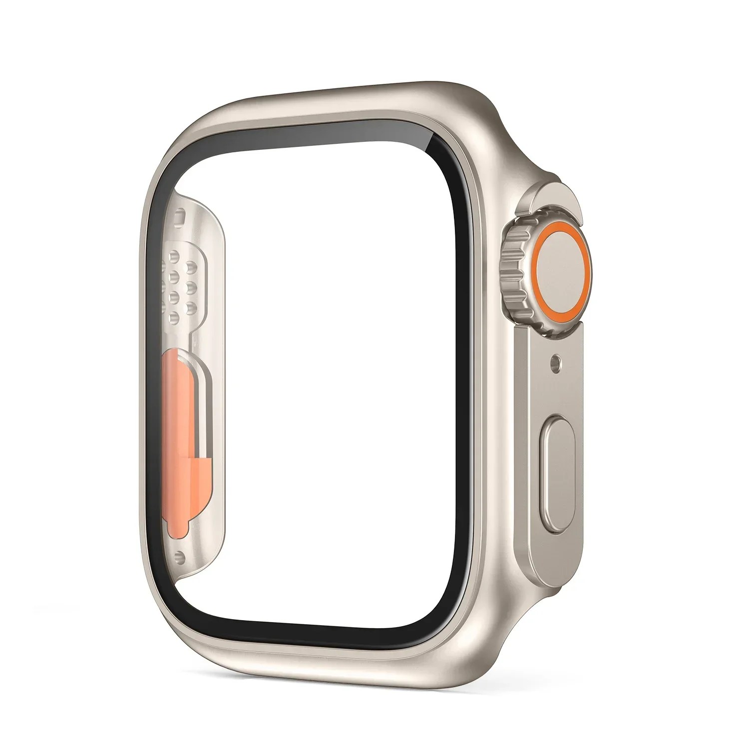 Apple için PC firma kapak İzle vaka 45mm 41mm 44mm 40mm 42mm 38mm cam görünüm yükseltme ultra iWatch serisi 9 8 7 SE iWatch 6 5 4
