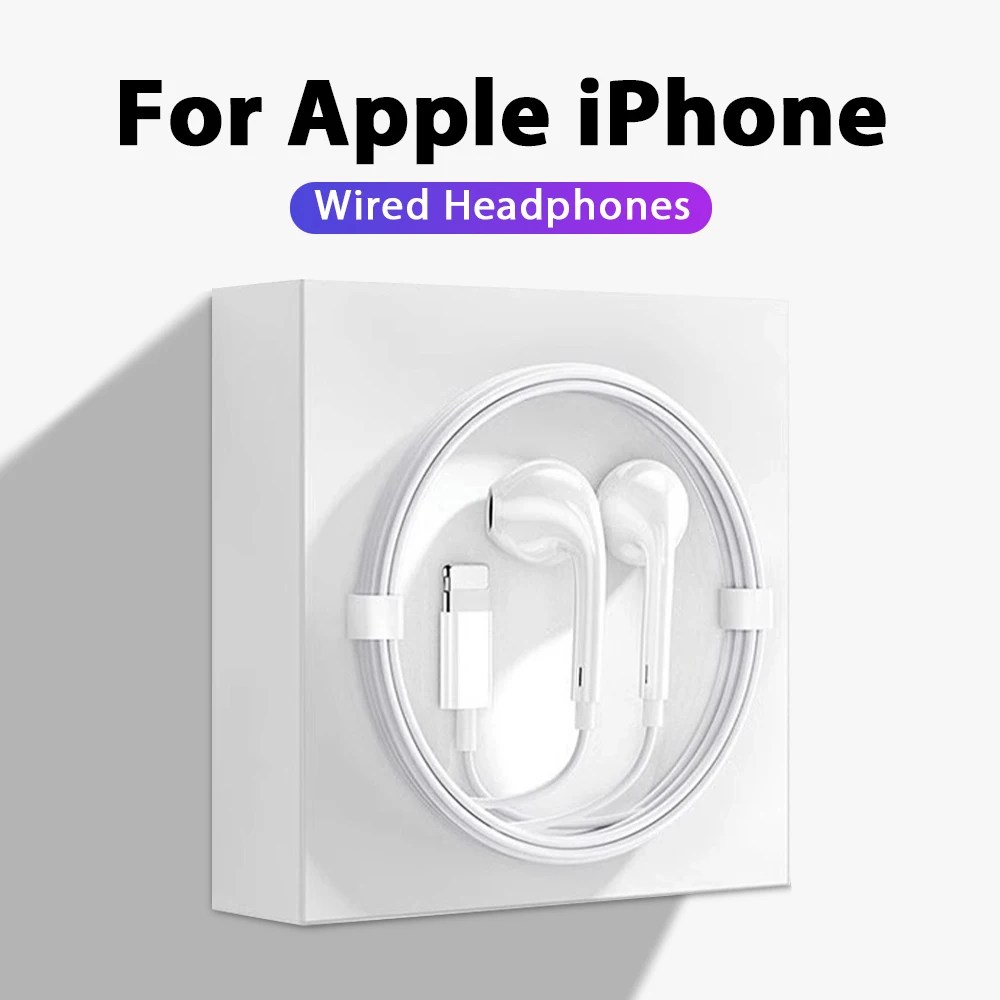 Apple iPhone 14 için kablolu kulaklıklar 13 12 11 Pro Max Mini 8 artı kablolu kulaklık Bluetooth kulaklık telefon aksesuarları