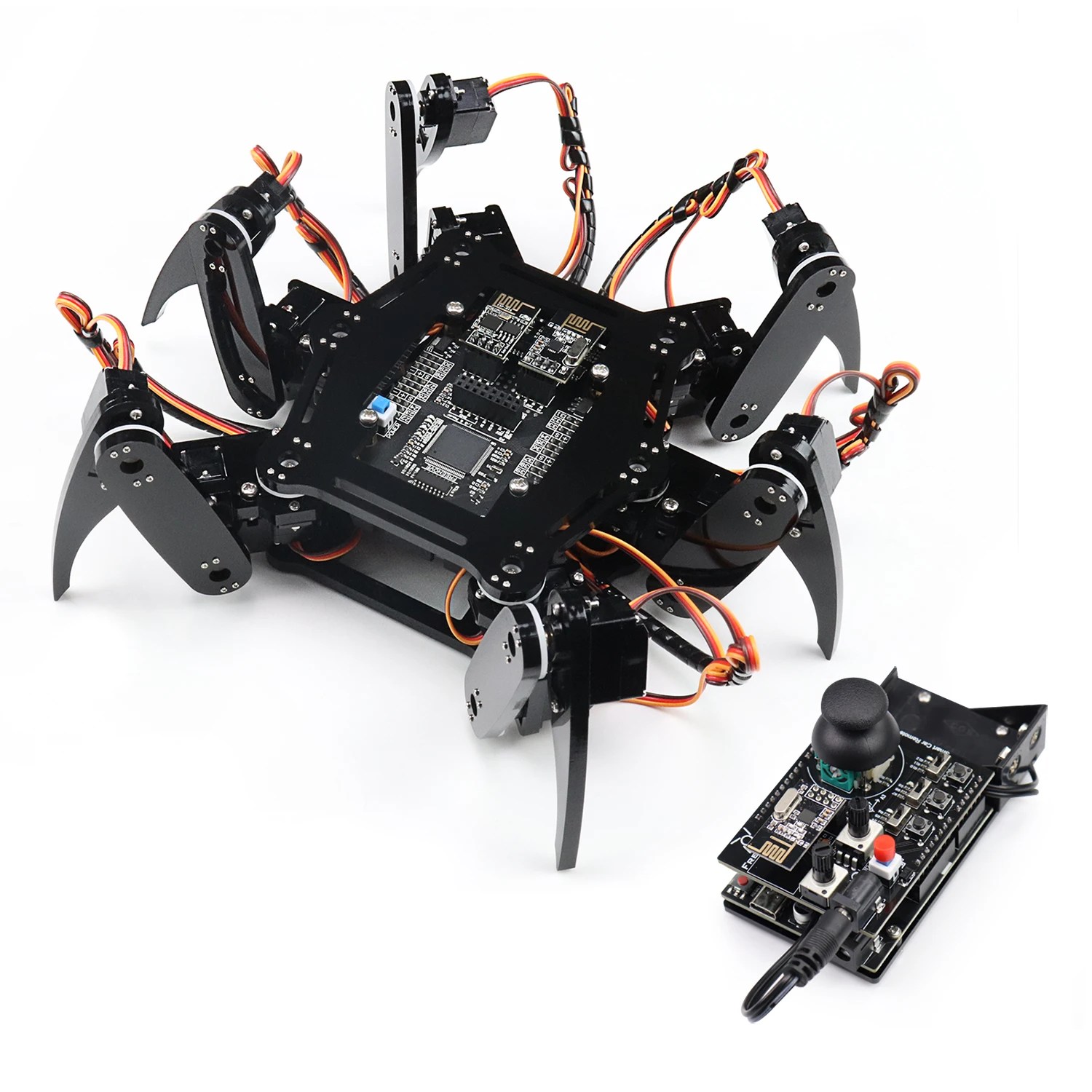 Arduino için Freenove Hexapod Robot kiti, App uzaktan kumanda, tarama büküm Servo kök projesi yürüyüş