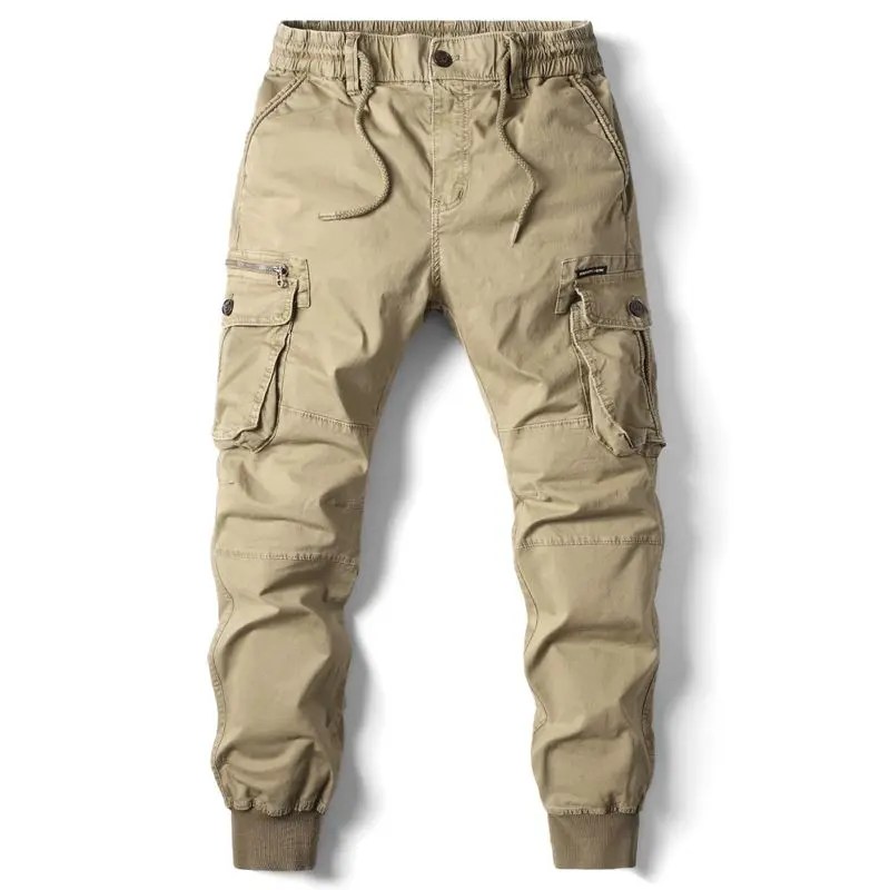 Artı boyutu kargo pantolon erkekler koşu rahat pantolon pamuk tam boy askeri Streetwear Mens çalışma taktik eşofman pantolon