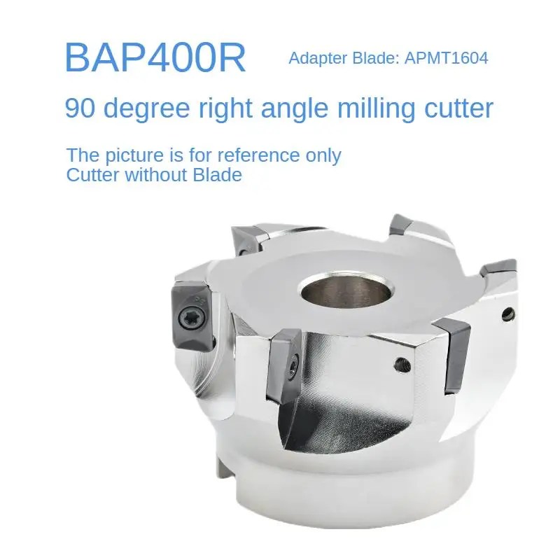 BAP400R CNC freze kesicisi disk 90 derece sağ açı freze kesicisi kafa APMT1604 freze kesicisi bıçakları ile donatılmış