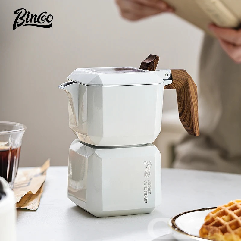 BINCOO Rubik küp çift vana Valve Pot ev küçük Espresso cezve İtalyan kahve makinesi kahve aletleri