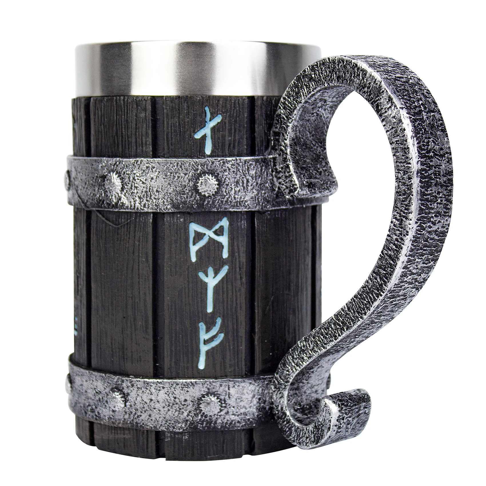 Baphomet kupa Tankard paslanmaz çelik reçine 3D Baphomet Pentagram Sabbatic gotik Wicca Pagan boynuz bira Tankard kupası kupalar 600ml - Görsel 1