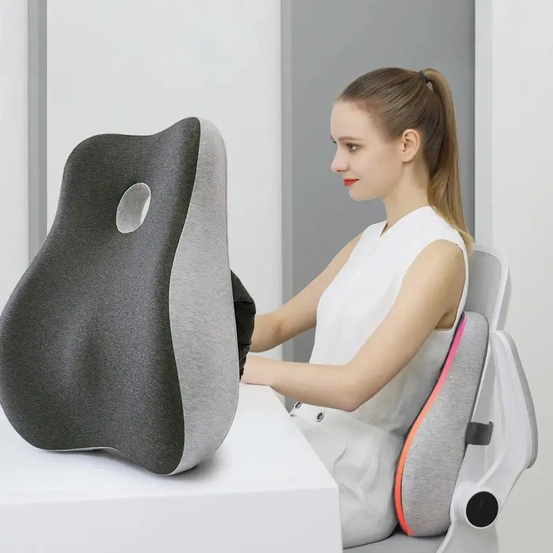Bellek köpük bel yastığı masaj geri ortopedik yastık lomber ofis koltuğu yastık araba koltuğu destek yastığı kalça Coccyx yastıklar