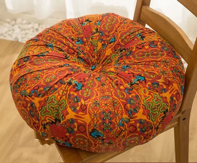 Bohemian rüzgar kalınlaşmış tembel yuvarlak/kare yastık/yer minderi retro fas pencere tatami yastık pamuk ve keten yastık - Görsel 8