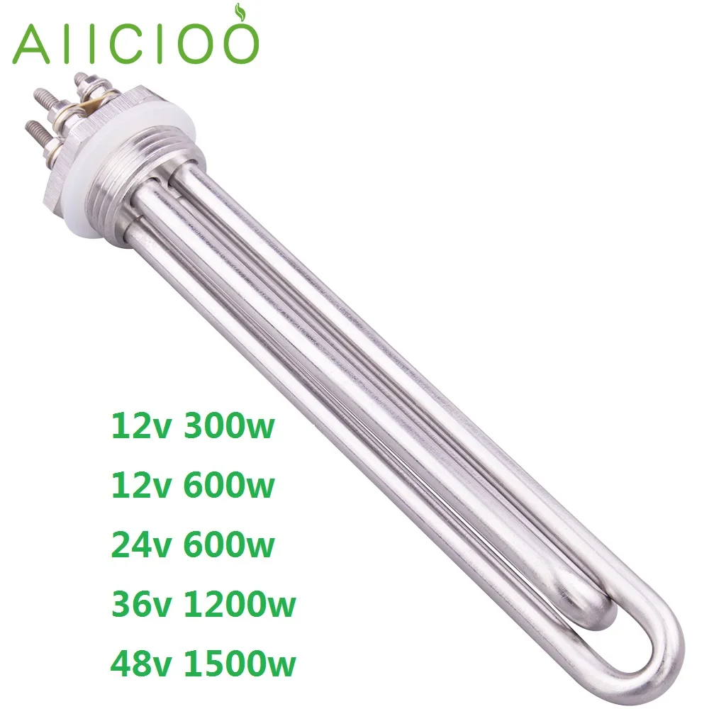 Boru ısıtıcı 12v 24v 36v 48v 1 "BSP iplik daldırma su DN25 DC 300w 600w 1200w 1500w güneş elektrikli ısıtma elemanı