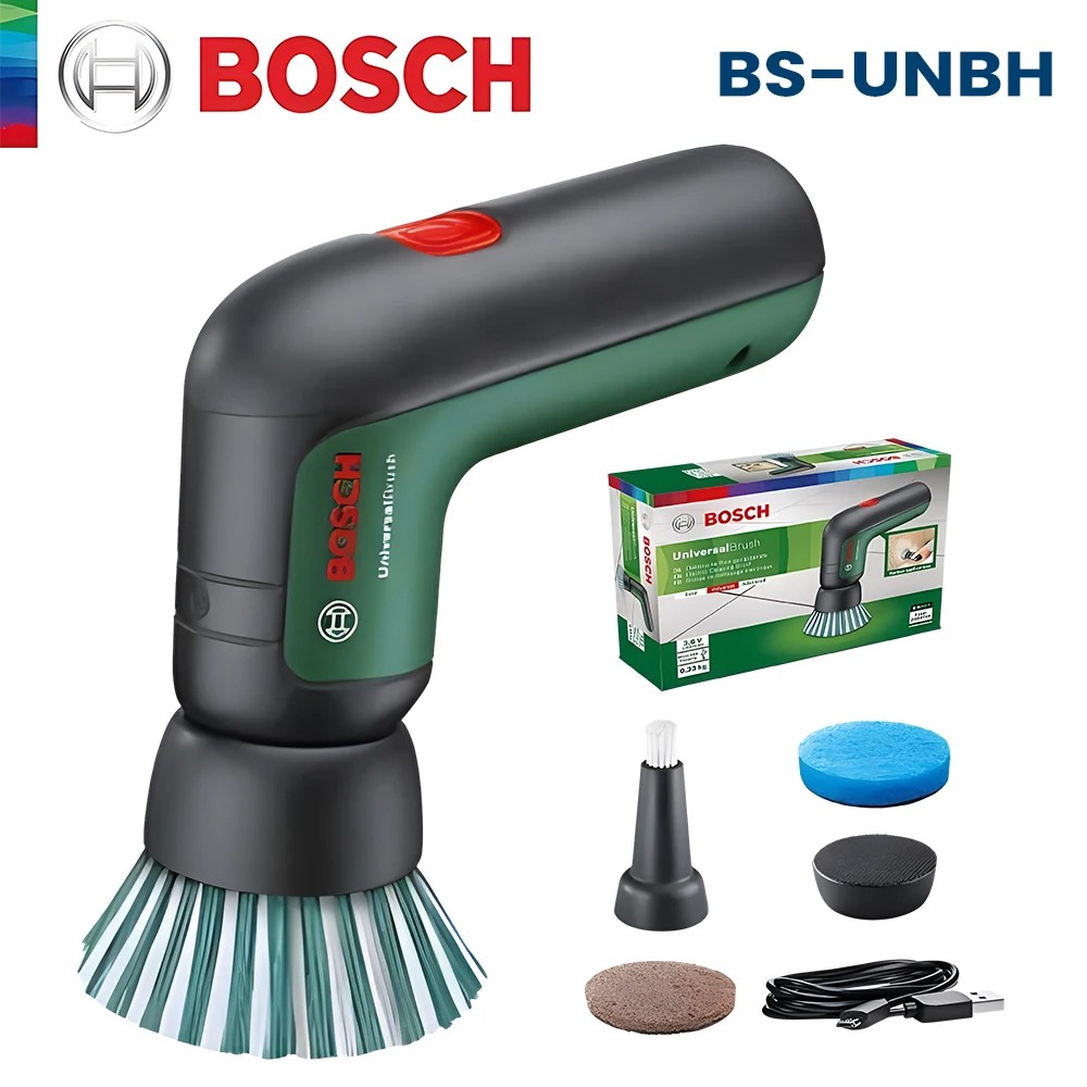 Bosch 3.6V elektrikli temizleme fırçası akülü Usb elektrik Spin temizleme Scrubber yıkama araçları ev mutfak araba temizleme için
