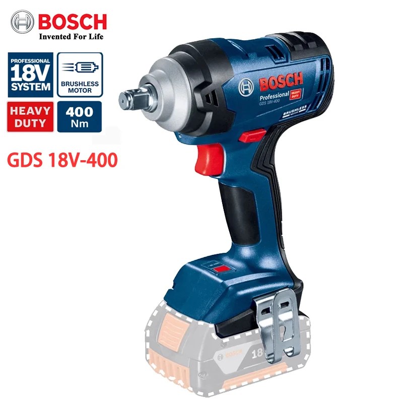 Bosch GDS18V-400 darbe anahtarı profesyonel 18V 400N.m fırçasız elektrikli akülü anahtarı pil olmadan dayanıklı güç araçları