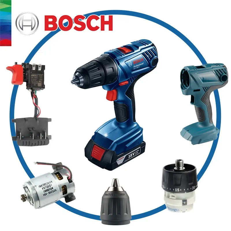 Bosch GSB 180 GSR 180 elektrikli darbeli matkaplar anahtarları pensetler konutlar manşonlar motorlar yedek güç aracı aksesuarları bölüm