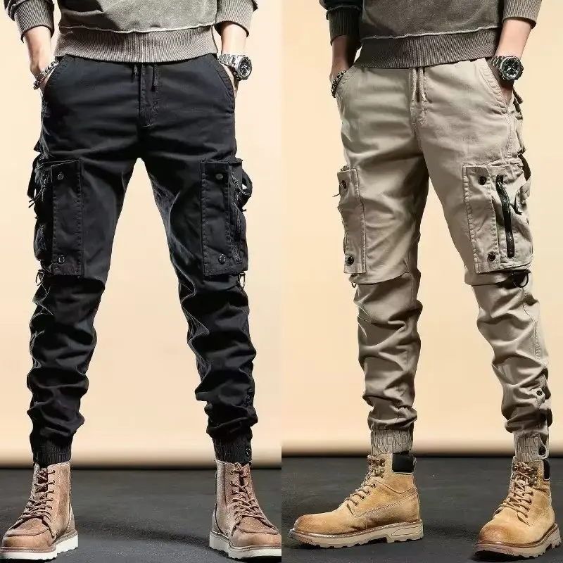 Camo donanma pantolon adam Harem Y2k taktik askeri kargo pantolon erkekler için Techwear yüksek kalite açık Hip Hop iş yığılmış Slacks