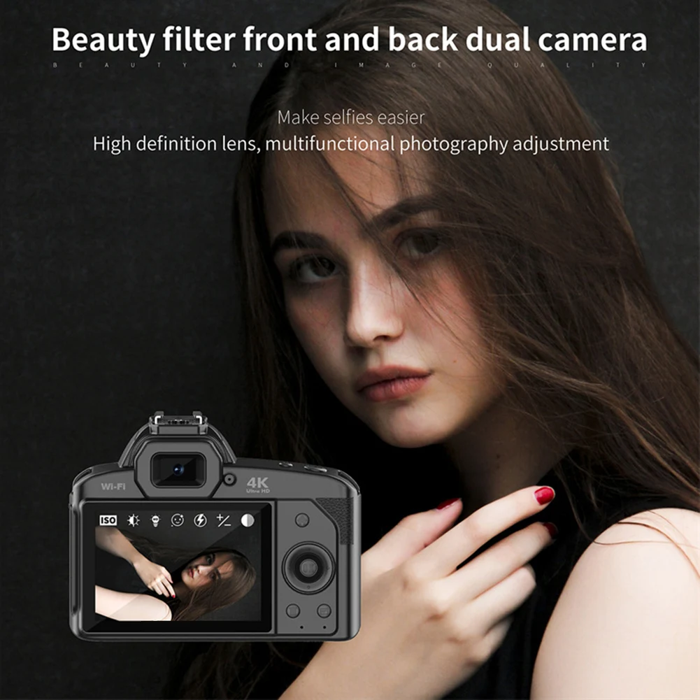 D5 Video kamera 4K kayıt kamera dijital çekim kamera ile 16X dijital Zoom 4K çift Lens profesyonel kamera