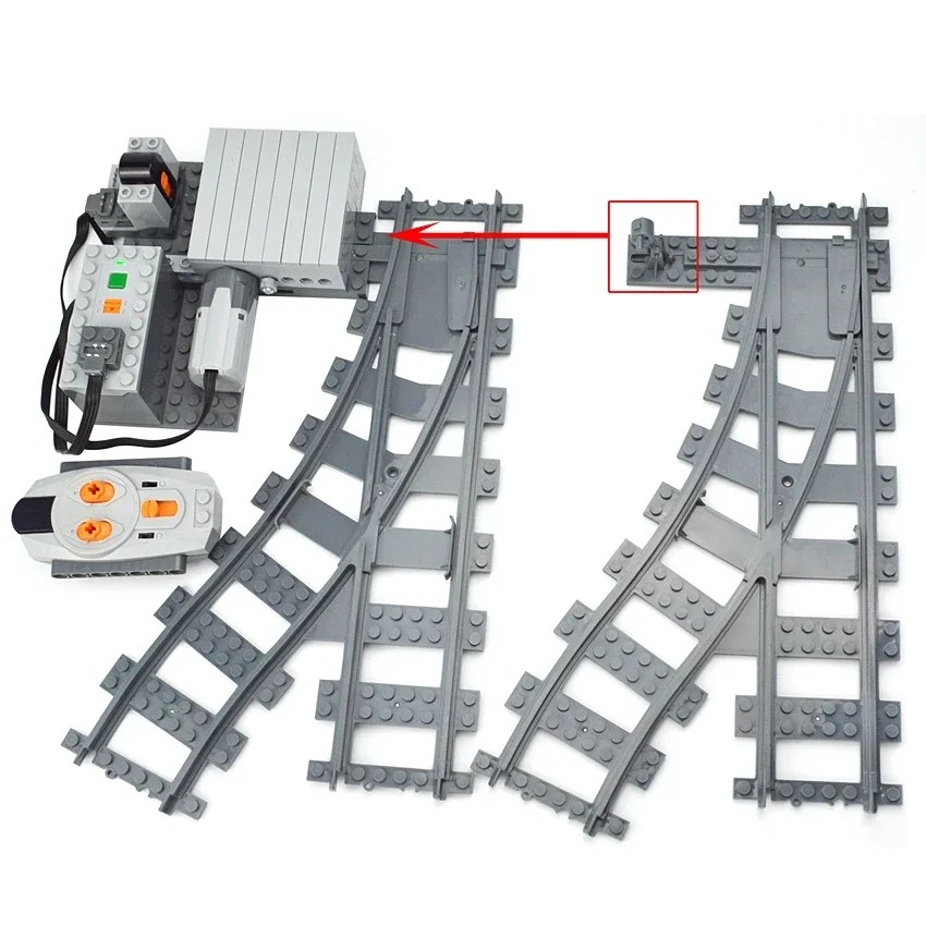 DIY parça anahtarı yapı taşları yaratıcı tren değişken motorlu kumandalı fonksiyonları tuğla MOC Set Leduo değiştirilir