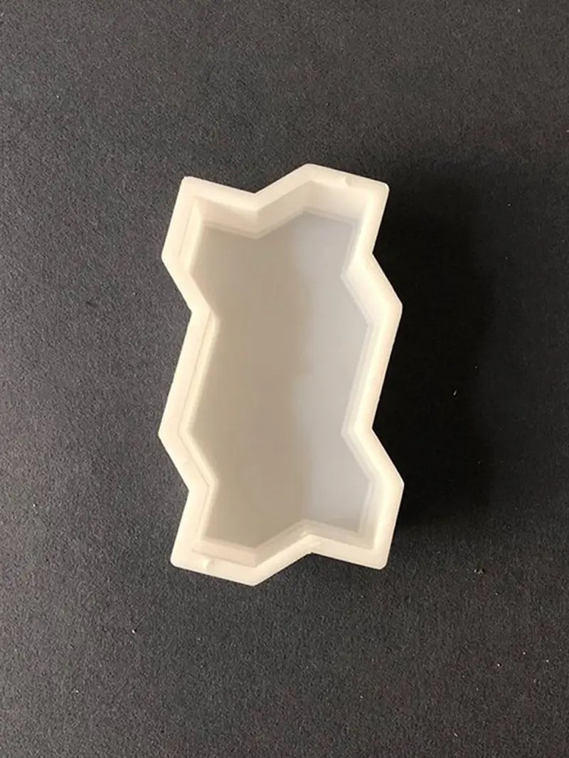 DIY parke tuğla kalıp dalgalar şekilli yürümek Maker kullanımlık beton yolu Maker kalıp adım taş finişer çim veranda Yard bahçe için - Görsel 4