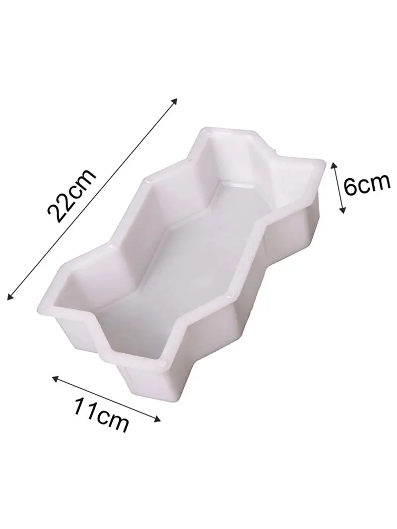DIY parke tuğla kalıp dalgalar şekilli yürümek Maker kullanımlık beton yolu Maker kalıp adım taş finişer çim veranda Yard bahçe için