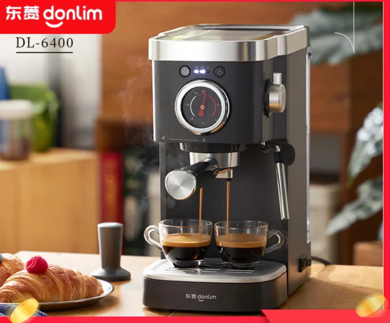 DL-6400 kahve makinesi İtalyan sıcaklık görünür tam yarı otomatik ev süt bira makinesi küçük