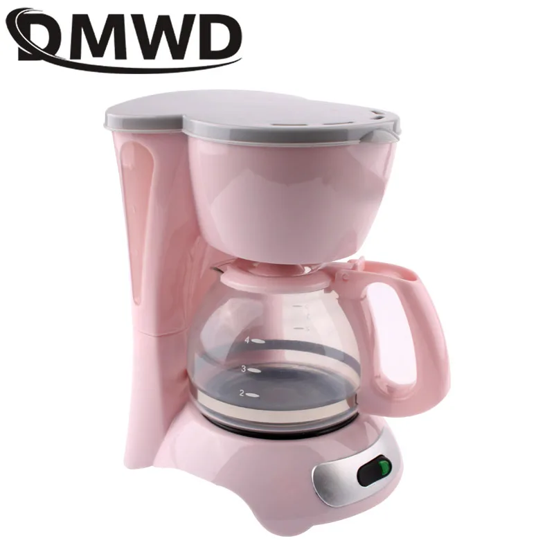DMWD yarı otomatik elektrikli Latte Espresso kahve makinesi Mini 0.6L Drip damla Cafe amerikan kahve bira makinesi demlik kazan
