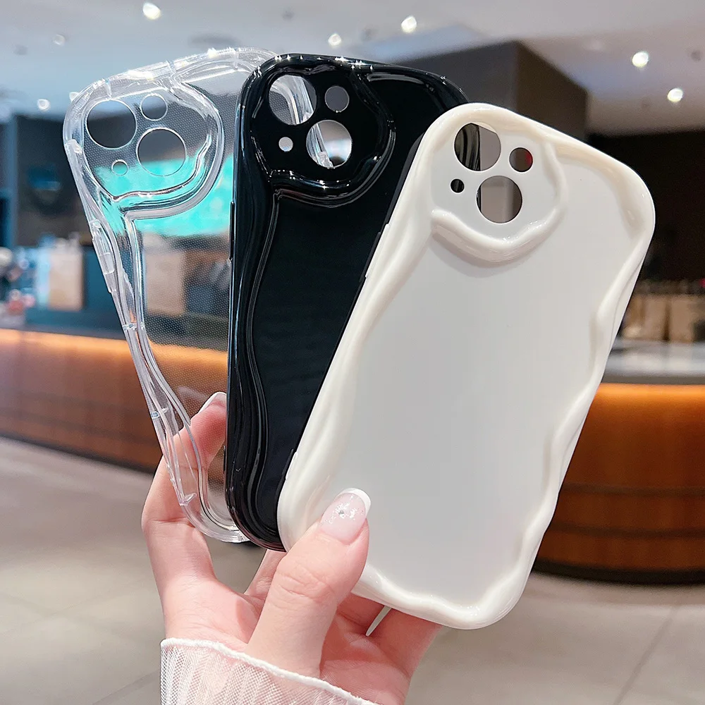 Dalga düz renk telefon kılıfı Samsumg S24 Ultra durumda A54 5g A34 A53 A13 A14 sama24 A25 A35 aa05 S22 S23 Ultra S21 FE kapak