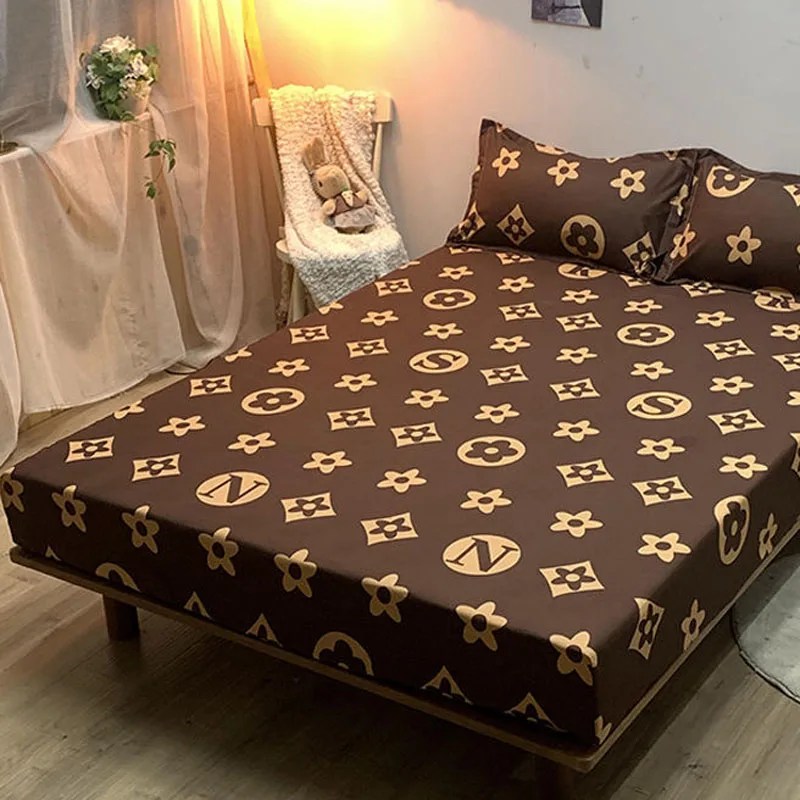 Derin cep monte levha aile yurt koruyucu Bedset moda ev tekstili yatak örtüsü hiçbir yastık klasik