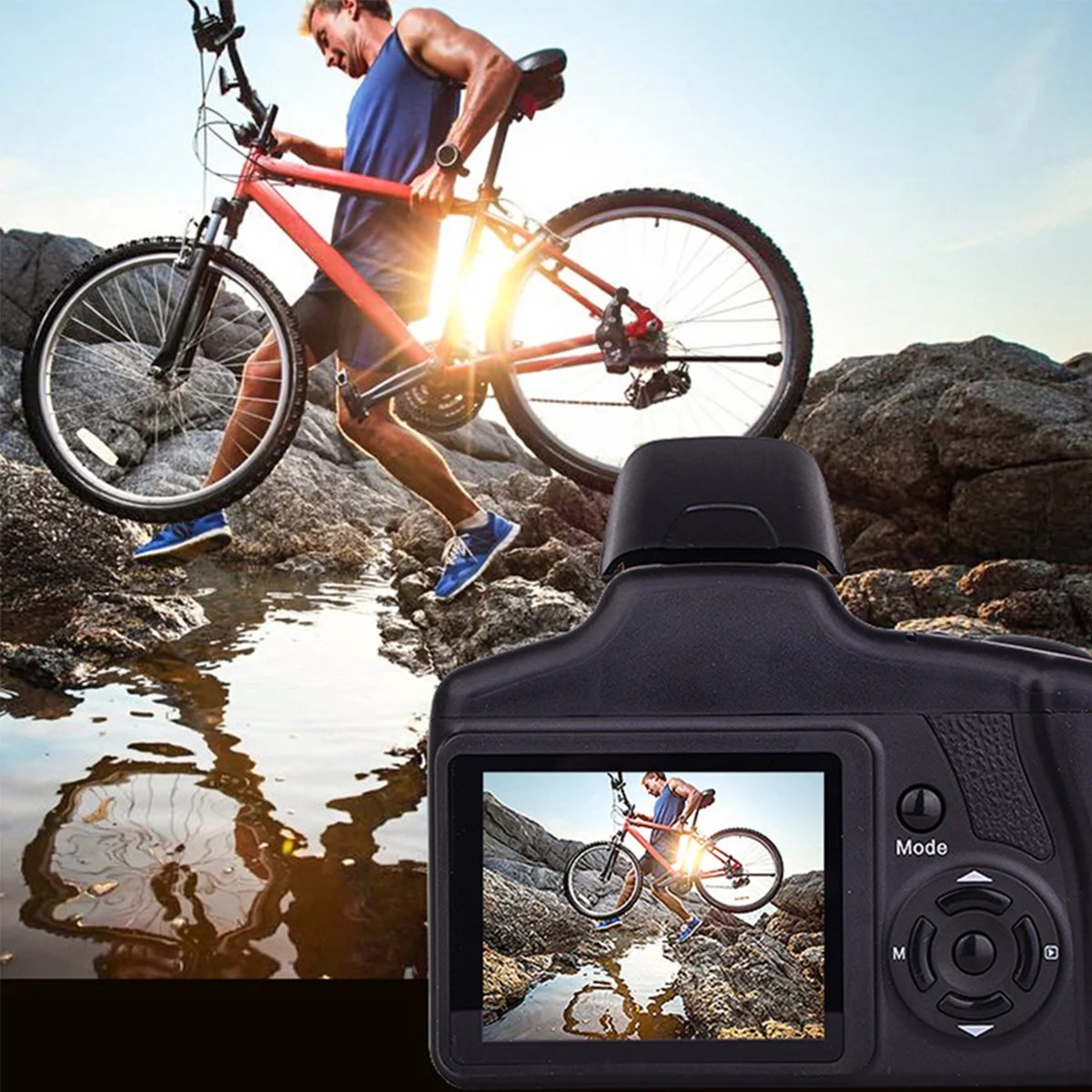 Dijital kamera taşınabilir 16x Zoom Video kamera fotoğraf telefoto kamera - Görsel 4