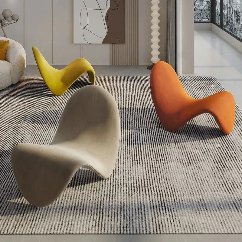 Dil sandalye tembel kişi kanepe tek tasarımcı modelleri oturma odası balkon yalan eğlence yaratıcı Net kırmızı Ins tarzı tek sandalye