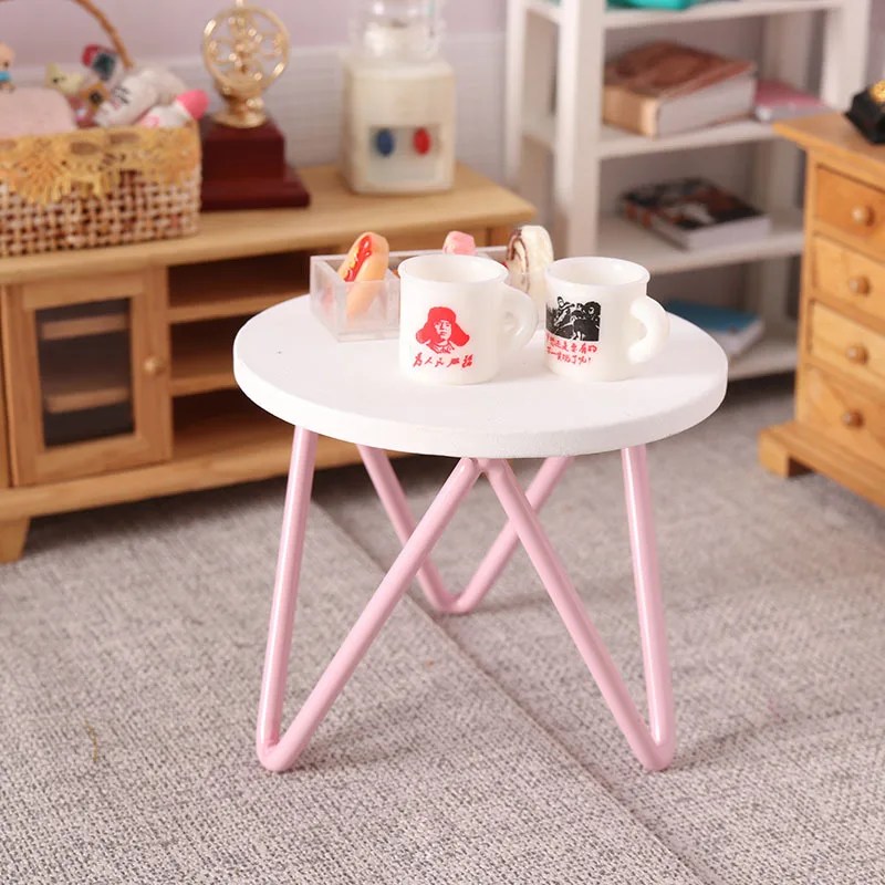 Dollhouse Mini Kartell minyatür öğeleri masası sehpa oturma odası 1:12 BJD bebekler mobilya dekorasyonu bebek evi aksesuarları