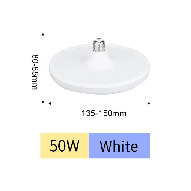 E27 LED ampul 220V UFO lamba E27 LED lambalar soğuk beyaz 15W 20W 40W 50W 60W 70W Bombillas ampul ev aydınlatma için LED ampul ışıkları - Görsel 11