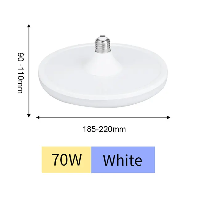 E27 LED ampul 220V UFO lamba E27 LED lambalar soğuk beyaz 15W 20W 40W 50W 60W 70W Bombillas ampul ev aydınlatma için LED ampul ışıkları