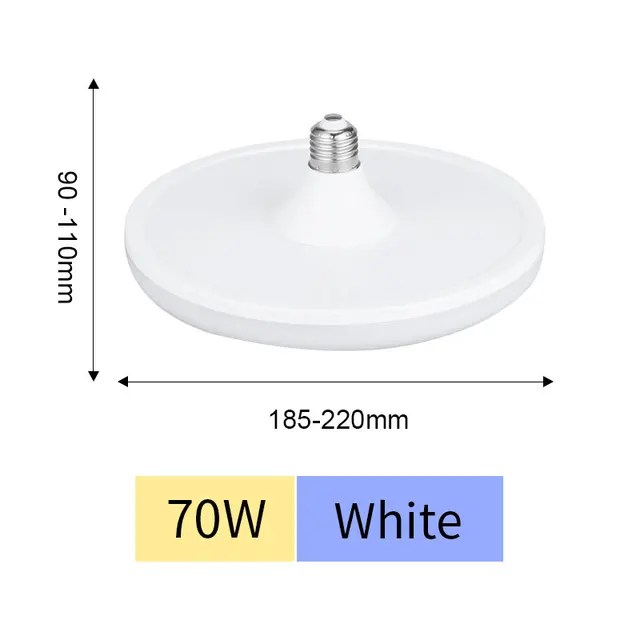 E27 LED ampul 220V UFO lamba E27 LED lambalar soğuk beyaz 15W 20W 40W 50W 60W 70W Bombillas ampul ev aydınlatma için LED ampul ışıkları - Görsel 7