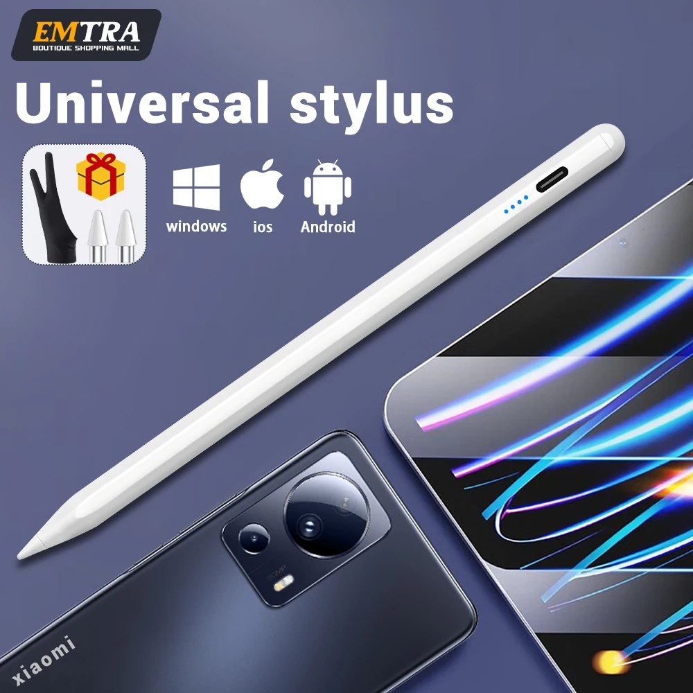 EMTRA evrensel Stylus kalem Android IOS Tablet cep iPad için Apple kalem 1 2 Samsung Huawei telefon için Xiaomi kapasitif Stylus