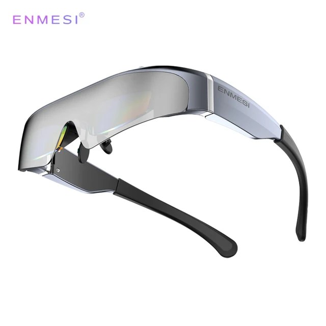 ENMESI V20 AR gözlük HDMI 2.1 kafa monte ekran 1920x1080*2 çift FHD mikro-oled ve 0-500 ° miyop Ddjustment All-in-One gözlük - Görsel 9