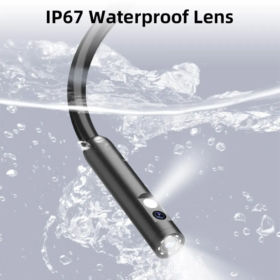 Ekran IP67 su geçirmez yılan 1080P ile KERUI çift Lens endüstriyel endoskop muayene kamera el dijital Video Borescope