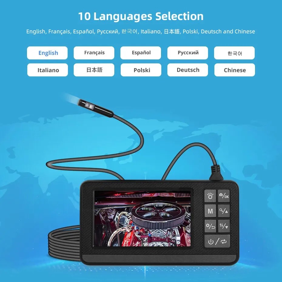 Ekran IP67 su geçirmez yılan 1080P ile KERUI çift Lens endüstriyel endoskop muayene kamera el dijital Video Borescope - Görsel 6