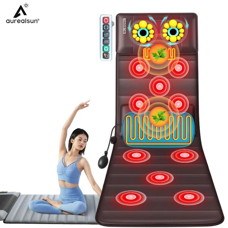 Elektrik masaj matı sağlık tam vücut yastık boyun geri bel bacaklar Relax ağrı kesici titreşimli sandalye minderi isıtma masaj