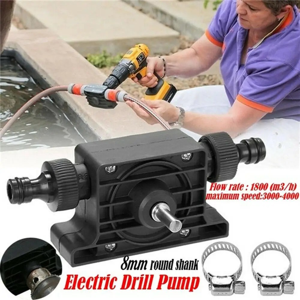 Elektrikli matkap pompası dizel yağ sıvı su Mini el kendinden emişli Transfer pompaları pompa büyük akış ile elektrikli matkap tarafından tahrik