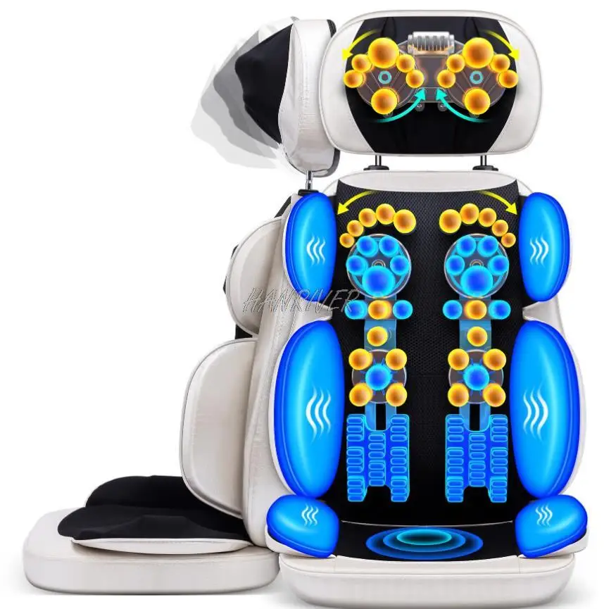 Elektrikli titreşimli tam vücut masajı yastık boyun geri bel kalça bacak masaj koltuğu ısıtma masaj kas stimülatörü masaj