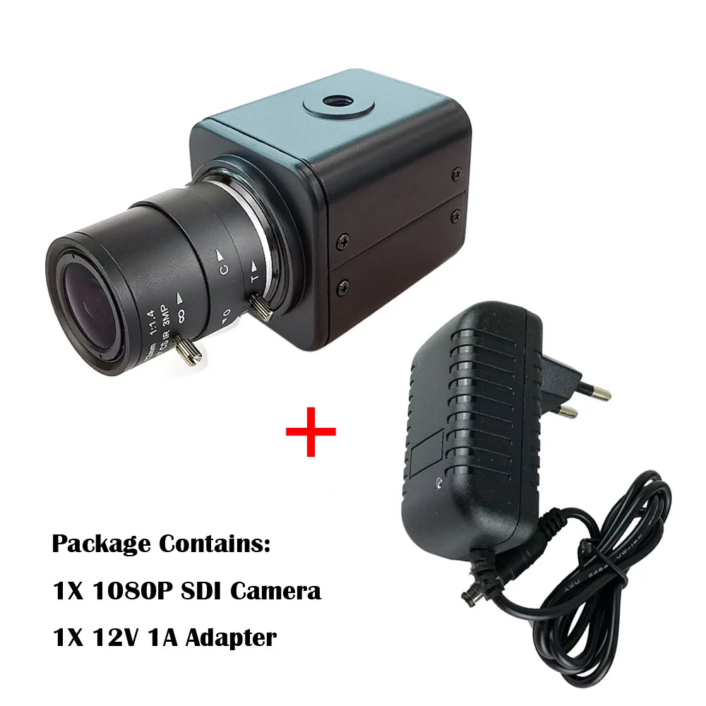 Endüstriyel HD-SDI 2.0 megapiksel 1080P 5-50mm 2.8-12mm manuel Zoom Varifocal Lens CCTV güvenlik kutusu SDI kamera