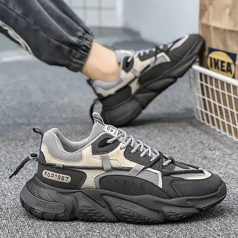 Erkek Sneaker Mesh nefes alan günlük ayakkabılar konfor platformu koşu ayakkabıları erkekler için açık eğitmenler Tenis ayakkabıları Zapatillas Hombre