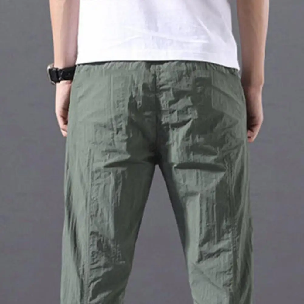 Erkek giyim sonbahar kış Sweatpants elastik Baggy Casual pantolon pantolon Mens için yüksek kalite kırpılmış pantolon Sweatpants