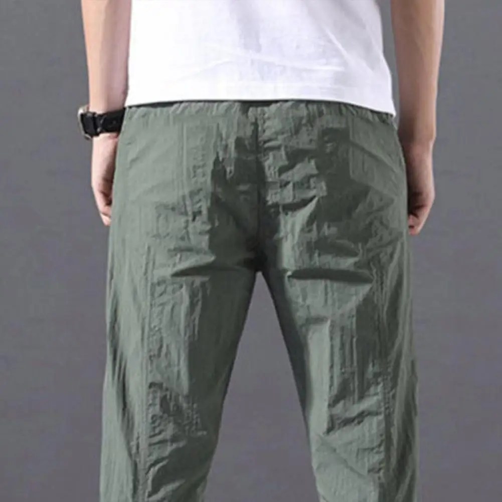 Erkek giyim sonbahar kış Sweatpants elastik Baggy Casual pantolon pantolon Mens için yüksek kalite kırpılmış pantolon Sweatpants - Görsel 2
