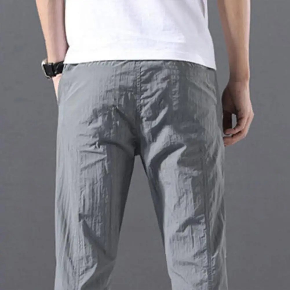 Erkek giyim sonbahar kış Sweatpants elastik Baggy Casual pantolon pantolon Mens için yüksek kalite kırpılmış pantolon Sweatpants - Görsel 5