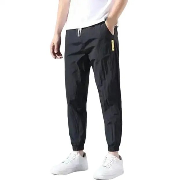 Erkek giyim sonbahar kış Sweatpants elastik Baggy Casual pantolon pantolon Mens için yüksek kalite kırpılmış pantolon Sweatpants - Görsel 16