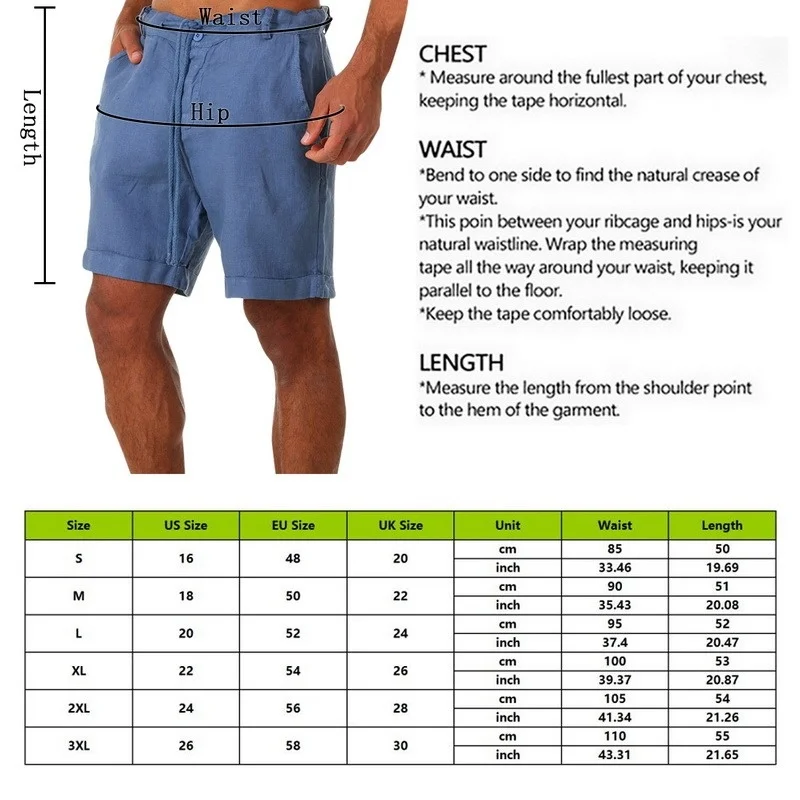 Erkek şort rahat şort moda ter şort homme keten düz renk kısa pantolon erkek yaz plaj nefes keten şort