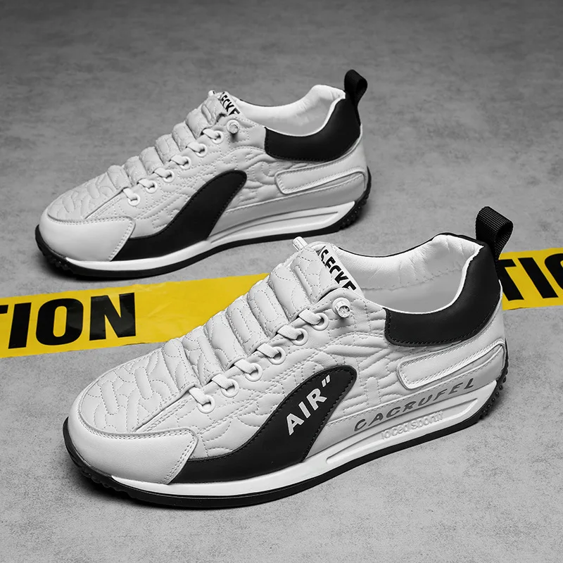 Erkek rahat kalın Soled Sneakers nefes ayakkabı yeni sonbahar erkekler kayma on Antiskid yürüyüş yassı ayakkabı moda vulkanize ayakkabı