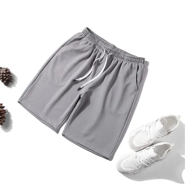 Erkek yaz serin şort mayo hızlı kuru sörf plaj kurulu elastik bel rahat pantolon erkek örgü koşu spor Sweatpant