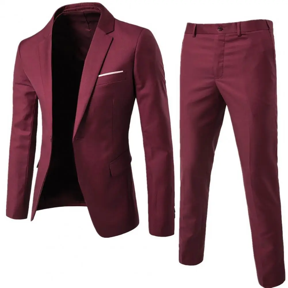 Erkekler Blazer pantolon resmi 2 adet takım elbise erkekler düğün balo Suit Slim Fit iş elbisesi takım elbise damat ceket erkekler resmi kıyafet pantolon