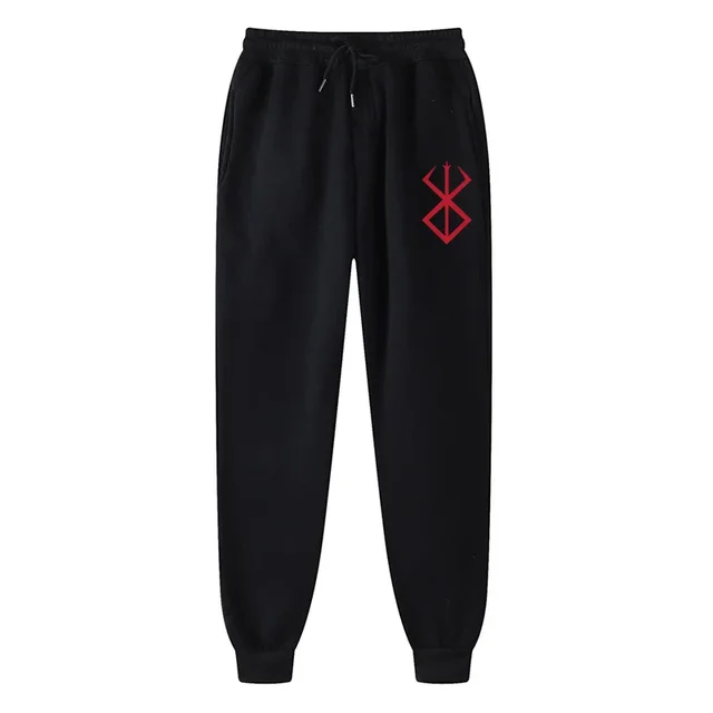 Erkekler için Anime Berserk baskı Sweatpants atletik Joggers pantolon bahar güz rahat polar cepli pantolon Cosplay kostüm