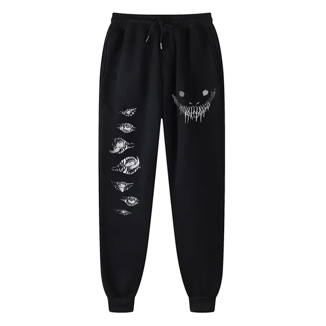 Erkekler için Anime Berserk baskı Sweatpants atletik Joggers pantolon bahar güz rahat polar cepli pantolon Cosplay kostüm
