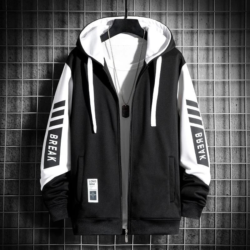 Erkekler için kazak Hoodies erkek giysileri kapüşonlu tam Zip Up yeni kaya siyah Pastel renk 90s Vintage ücretsiz kargo sunuyor sonbahar S